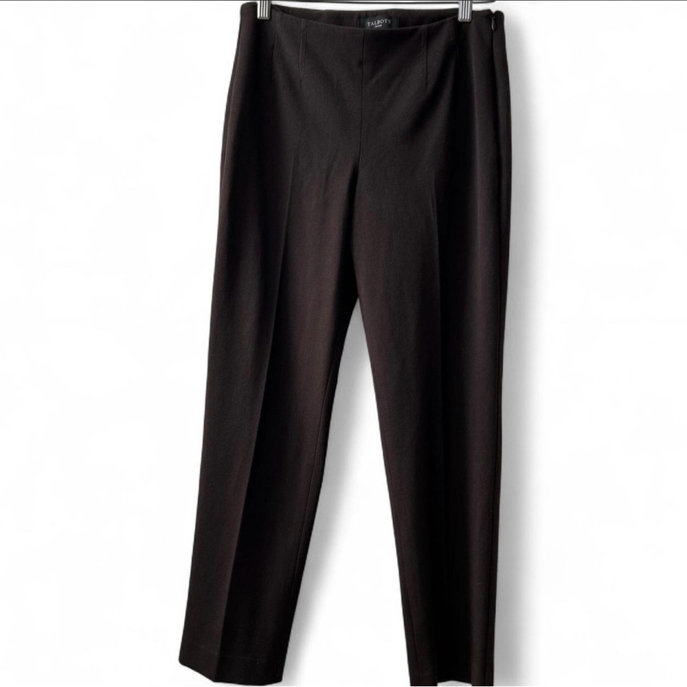 y2k Chocolate Brown Talbots Office Siren Straight Leg Ankle Show Dress Pants 6P